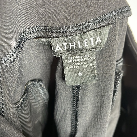 Athleta | Women’s Black Trekkie North Ripstop Ankle Pants Size 6 Zip Pockets - Picture 7 of 9